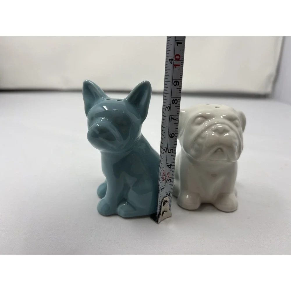 French Bulldog Shakers Salt Pepper Blue White Ceramic Dog Threshold Target